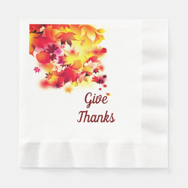 Höst löv Napkins Pappersservett (Framsidan)