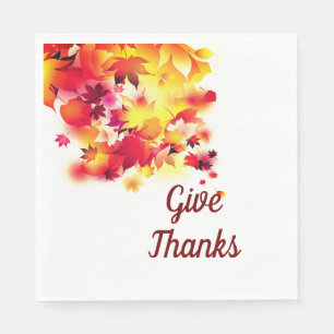 Höst löv Napkins Pappersservett