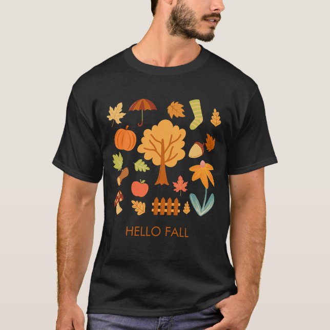 Höst löv njut av den färgstarka säsongen t shirt (Framsida)