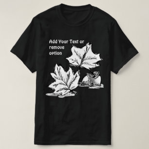 Höst löv och Acorn Sketch T Shirt