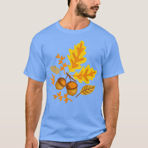 Höst löv och akrosor för kvinnor Thanksgivi T Shirt