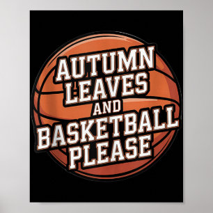 Höst löv och basketboll, fyll Älskare Pla Poster