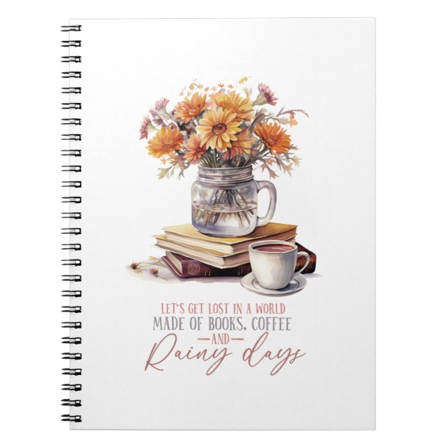 Höst löv och blommor anteckningsbok (Framsidan)