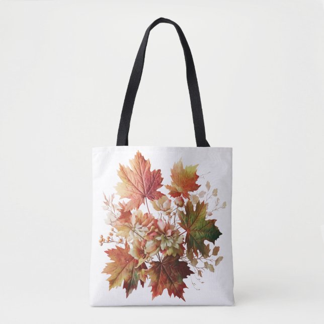 Höst löv och blommor i Fall Bouquet Art Tygkasse (Framsida)