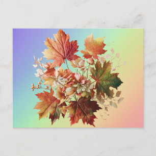 Höst löv och blommor i Fall Bouquet Art Vykort