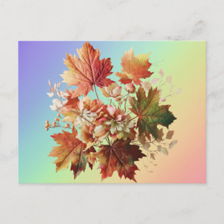 Höst löv och blommor i Fall Bouquet Art Vykort