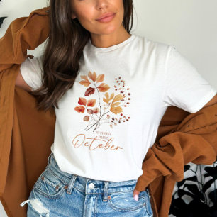 Höst löv och citat t shirt