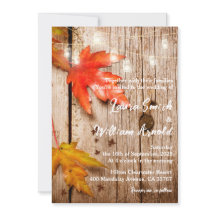 Höst löv och Glowing Mason Burk Rustic Bröllop