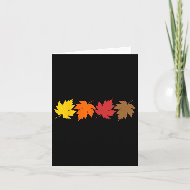 Höst löv och oktober hösten kort (Framsida)
