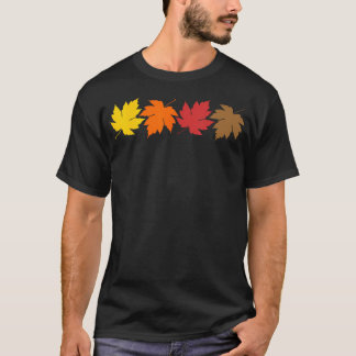 Höst löv och oktober hösten t shirt
