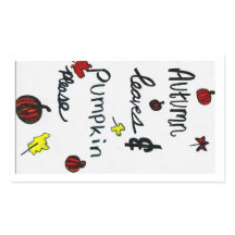 Höst löv och Pumpkin Sticker Lakan