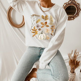 Höst löv och Pumpkin Sweatshirt T Shirt