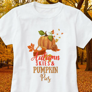 Höst löv och Pumpkin T Shirt