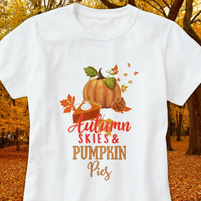 Höst löv och Pumpkin T Shirt (Skapare uppladdad)