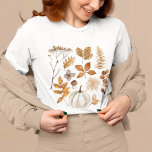 Höst löv och Pumpkin T Shirt<br><div class="desc">Höst löv och Pumpkin T-Shirt</div>