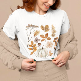Höst löv och Pumpkin T Shirt