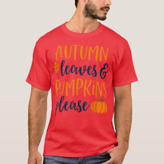 Höst löv och Pumpkins Fall Tshirt Women T Shirt