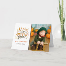 Höst löv och Pumpkins, Helgdag Card Kort