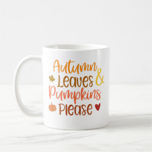 Höst löv och Pumpkins Snälla Fall Kaffemugg