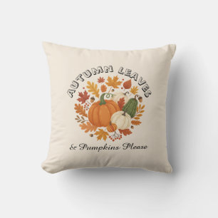 Höst löv och Pumpkins Snälla - Farmhouse Fall Kudde
