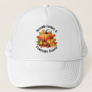 Höst löv och Pumpkins Snälla - Whimsical Fall Keps