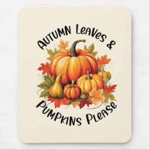 Höst löv och Pumpkins Snälla - Whimsical Fall Musmatta