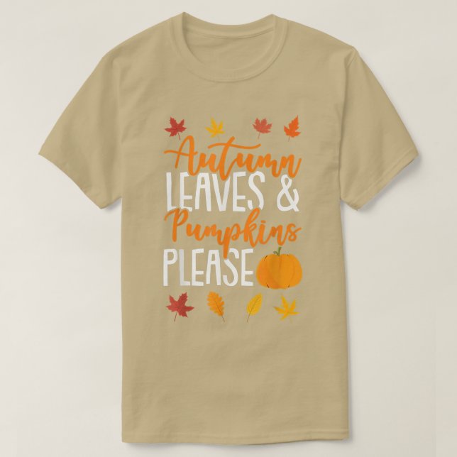 Höst löv och pumpor, fyll Älskare60. T Shirt (Design framsida)