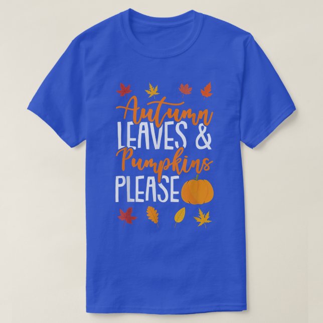 Höst löv och pumpor, fyll Älskare 61. T Shirt (Design framsida)