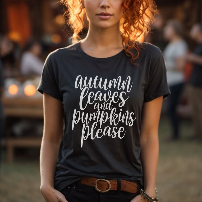 Höst löv och pumpor, sluta på säsongen t shirt (Skapare uppladdad)