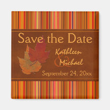 Höst löv och Rand Spara datum magneter