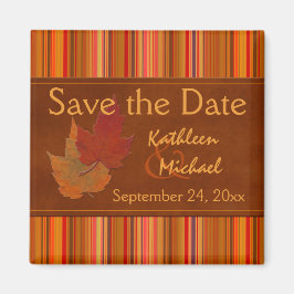 Höst löv och Rand Spara datum magneter