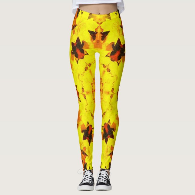 Höst löv ~oktober ~ Halloween ~Thanksgiving ~ Leggings (Framsida)