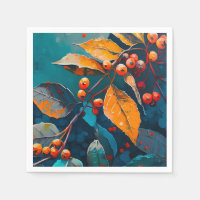 Höst löv olja målad. Naturlig höstlöv