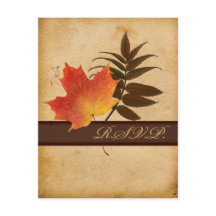 Höst löv på Åldrasens Pappra svarskort