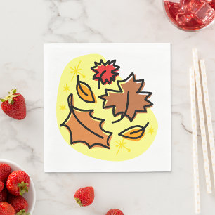 Höst löv Pappra blöjor Pappersservett