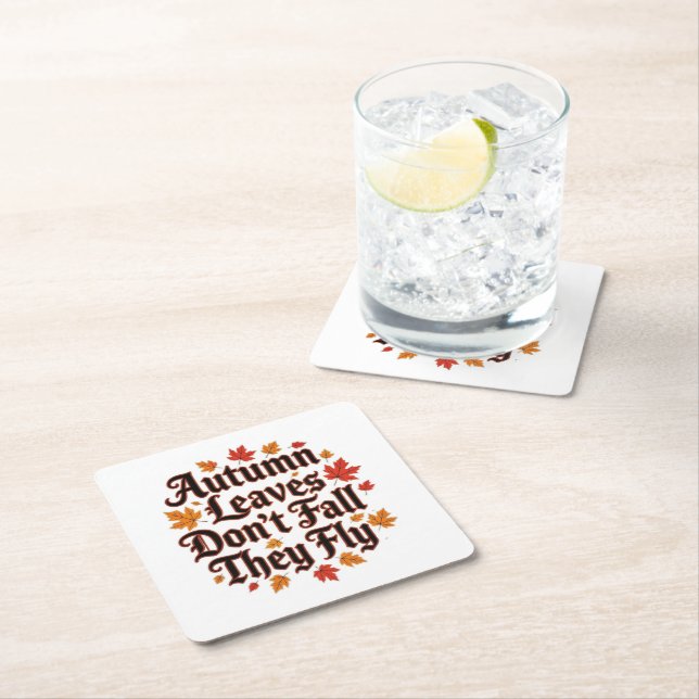 Höst löv passar inte in i flygplanet underlägg papper kvadrat (Insitu)