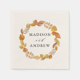 Höst löv | PERSONLIG BRÖLLOP Pappersservett