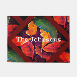 Höst löv Personlig dörrmatta