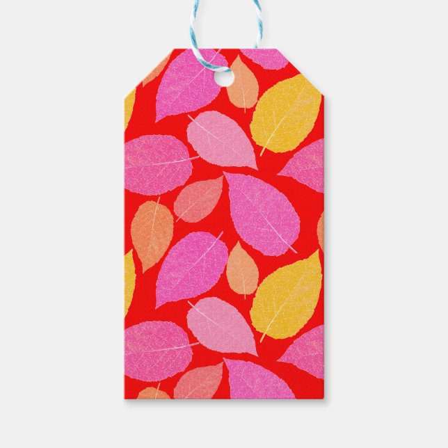 Höst löv presentetikett (Framsidan)