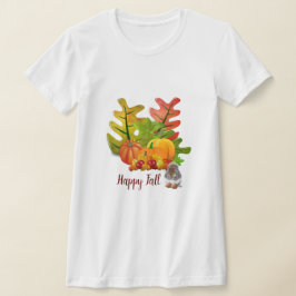 Höst löv Pumpkin och Squirrel Säsong T Shirt