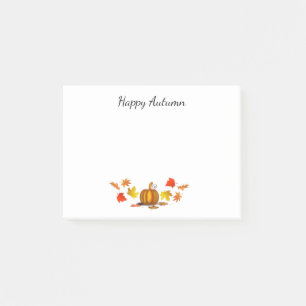 höst löv & Pumpkin Post-it Notes Block