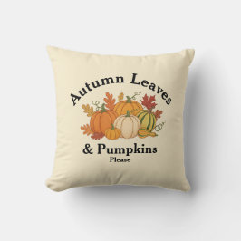 Höst löv & Pumpkins - Rustic Fall Home Decor Kudde
