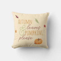 Höst löv & Pumpkins, snälla Fall Dekorativ kudde