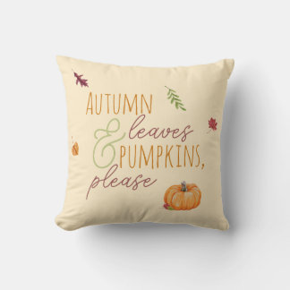Höst löv & Pumpkins, snälla Fall Dekorativ kudde
