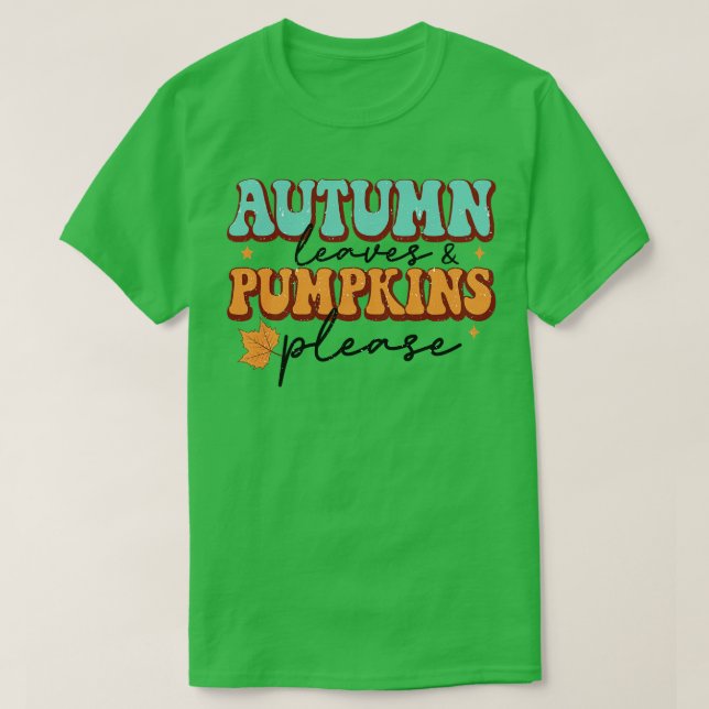 Höst löv Pumpkins, tack T Shirt (Design framsida)
