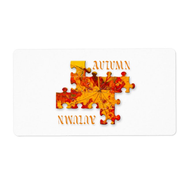 Höst löv puzzel fraktsedel (Framsidan)