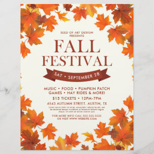 Höst löv Ram Falls Festival Event Flyer
