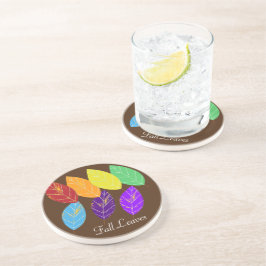 Höst löv Red Orange Grönt Underlägg