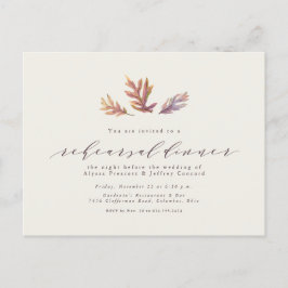 Höst löv repetitionsmiddag inbjudan vykort