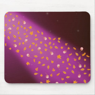 Höst löv & Ro Rosa Mouse Pad Musmatta